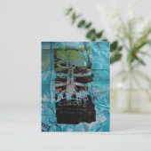 Ribs Circus random mixed media collage Postkarte (Stehend Vorderseite)