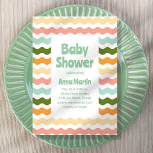 Ric Rac Baby Shower Einladung