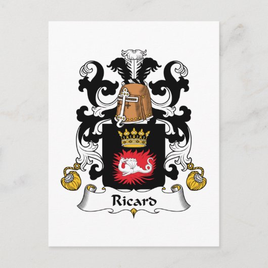 Ricard Familienwappen Postkarte (Vorderseite)