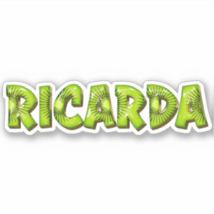 Ricarda Name Kiwi Design Aufkleber Sticker