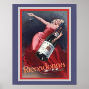 Riccadonna Vintage Ad Poster 16 x 20