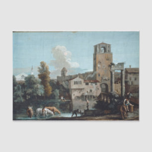 Ricci Capriccio Pferde Landschaftsmalerei Seidenpapier