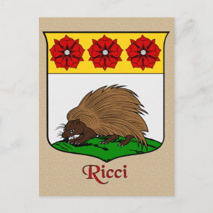Ricci-Familie Heraldic Shield Postkarte