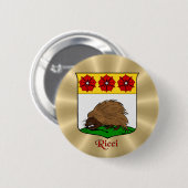 Ricci Historischer Schild über Golden Sunburst Button (Vorne & Hinten)