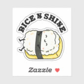 Rice and Shine Funny Sushi Pub Aufkleber (Blatt)