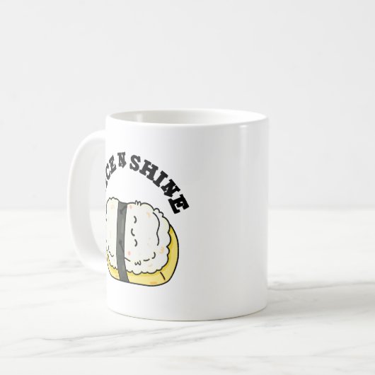 Rice and Shine Funny Sushi Pub Kaffeetasse (Vorderseite Links)