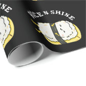 Rice and Shine Funny Sushi Pun Dark BG Geschenkpapier (Rolleneckpunkt)