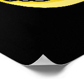 Rice and Shine Funny Sushi Pun Dark BG Poster (Ecke)