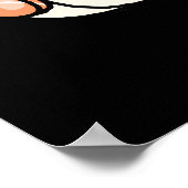 Rice and Shine Funny Sushi Roll Pun Dark BG Poster (Ecke)