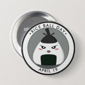 Rice Ball Day, kawaii Onigiri Button (Vorne & Hinten)