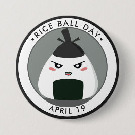 Rice Ball Day, kawaii Onigiri Button
