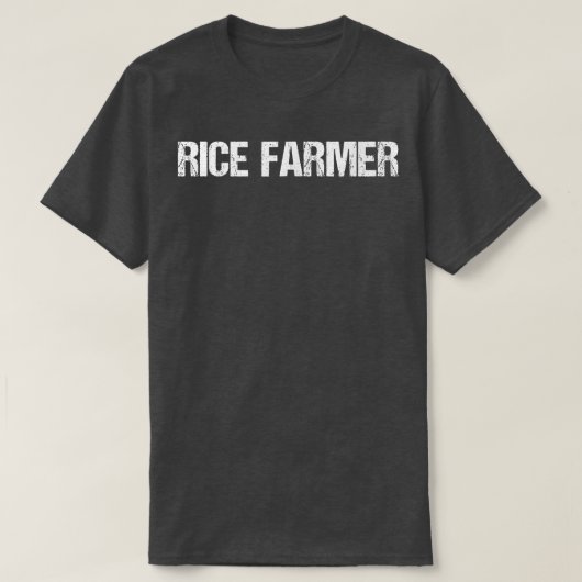 Rice Farmer Simple Title  T-Shirt (Design vorne)