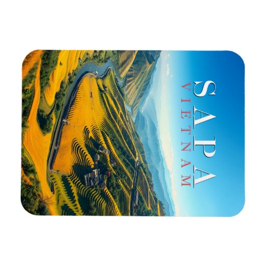 Rice fields in Sapa, Vietnam Magnet (Horizontal)