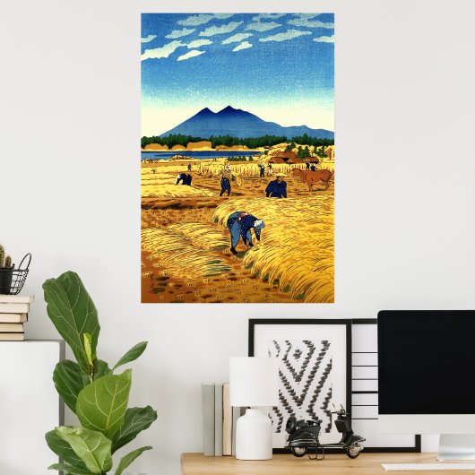 Rice Harvest Shiro Kasamatsu 1953 Poster (Heimbüro)