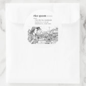 RICE QUEEN RUNDER AUFKLEBER (Tasche)