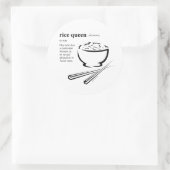 RICE QUEEN RUNDER AUFKLEBER (Tasche)
