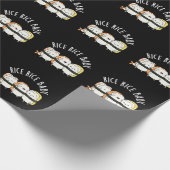 Rice Rice Baby Funny Sushi Food Puff Dark BG Geschenkpapier (Ecke)