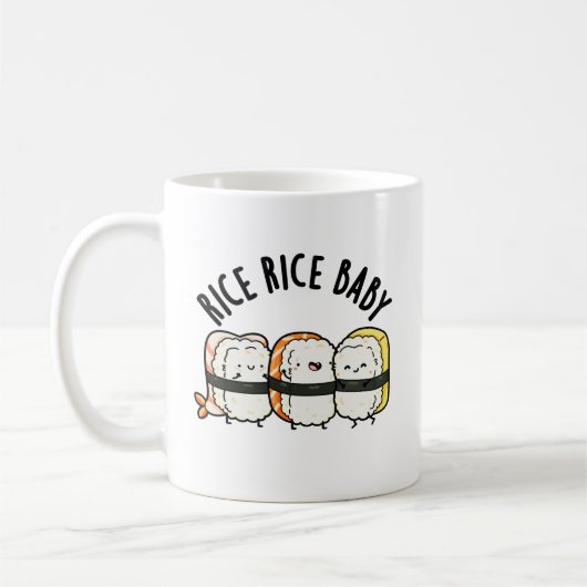 Rice Rice Baby Funny Sushi Food Puff Kaffeetasse (Links)