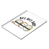 Rice Rice Baby Funny Sushi Food Puff Notizblock (Linke Seite)