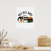 Rice Rice Baby Funny Sushi Roll Pub Poster (Küche)