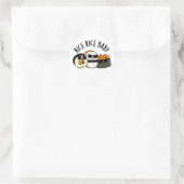 Rice Rice Baby Funny Sushi Roll Pub Runder Aufkleber (Tasche)