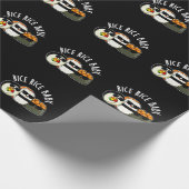 Rice Rice Baby Funny Sushi Roll Pun Dark BG Geschenkpapier (Ecke)