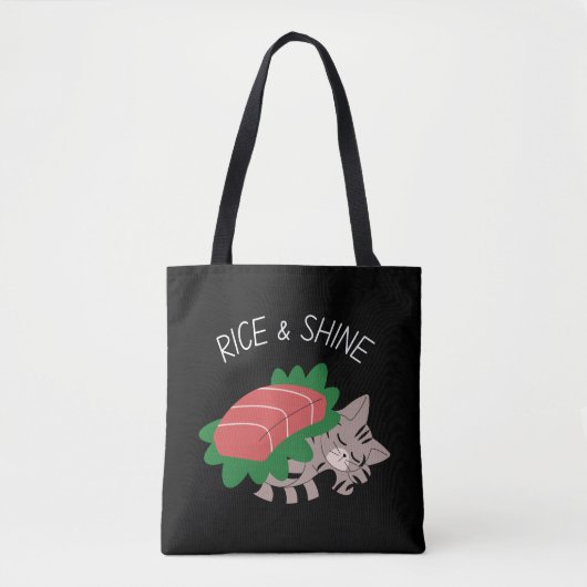 Rice & Shine Niedlich Kitty mit Kawaii Sushi Totba Tasche (Vorderseite)