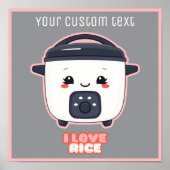 Ricecooker niedlich in Liebe Reiskeller Poster (Vorne)