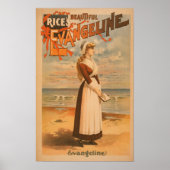 Rice's schöne Evangeline-Frau im Ozean Poster (Vorne)