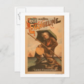 Rice's schöne Evangeline "Lone Fisherman" Postkarte (Vorne/Hinten)