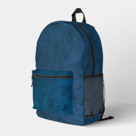 Rich Aquamarin Leather Design Bedruckter Rucksack