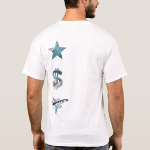 RICH Back Print T - Shirt Trend Abstrakt Blue Ocea