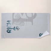 RICH Beach Handtuch Abstrakter Trend Blue Ocean (Vorderseite)