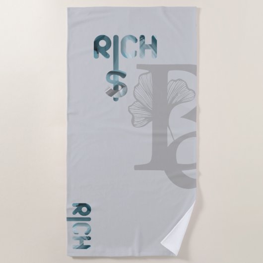 RICH Beach Handtuch Abstrakter Trend Blue Ocean (Vorderseite)