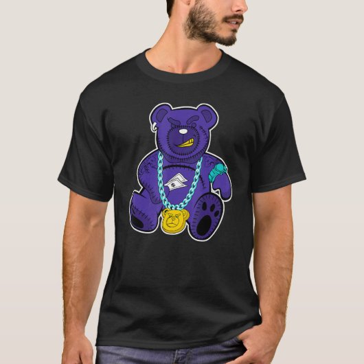 Rich Bear Black Grape 1s Matching T-Shirt (Vorderseite)