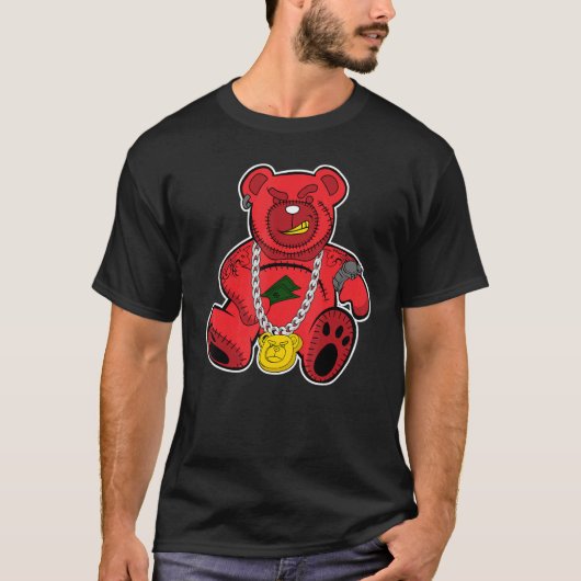 Rich Bear Hiphop Retro Infrared 4s Matching T-Shirt (Vorderseite)
