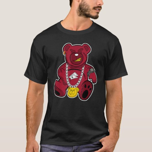 Rich Bear Retro Cardinal Red 3s Matching T-Shirt (Vorderseite)