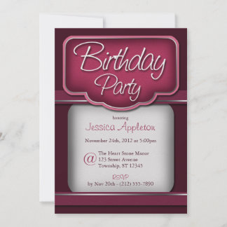 Rich Berry Fuchsia : Einladungen zur Geburtstagspa