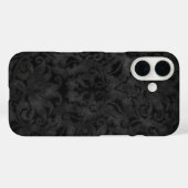 Rich Black Brocade Design Case-Mate iPhone Hülle (Rückseite (Horizontal))