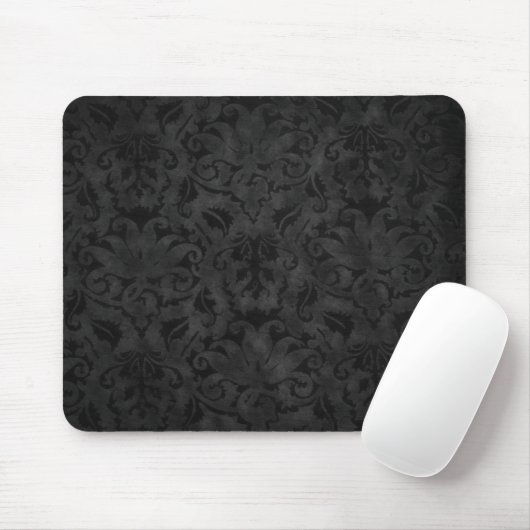 Rich Black Brocade Mousepad (Mit Mouse)
