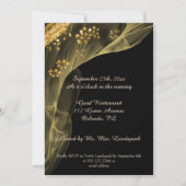 Rich Black & Gold Dinner Probe Einladung (Rückseite)