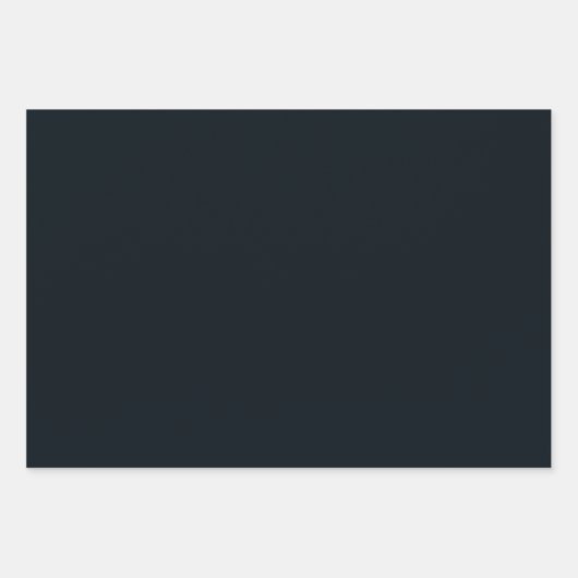 Rich Black Matte Wrapping Paper Sheets Geschenkpapier Set (Vorderseite)