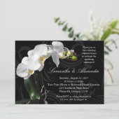 Rich Black mit Orchid Probe Dinner Einladungen (Stehend Vorderseite)