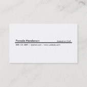 Rich Black Monogram Square Visitenkarte (Rückseite)