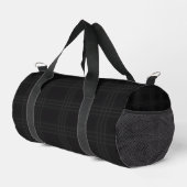 Rich Black Tones Scottish Tartan Plaid Pattern  Duffle Bag (Rechte Ecke)