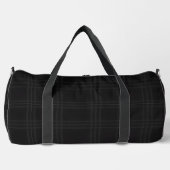 Rich Black Tones Scottish Tartan Plaid Pattern  Duffle Bag (Vorderseite)