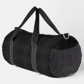 Rich Black Tones Scottish Tartan Plaid Pattern  Duffle Bag (Rechte Ecke)