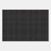 Rich Black Tones Scottish Tartan Plaid Pattern  Geschenkpapier Set (Vorderseite 3)