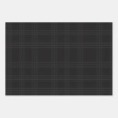 Rich Black Tones Scottish Tartan Plaid Pattern  Geschenkpapier Set (Vorderseite)