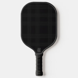 Rich Black Tones Scottish Tartan Plaid Pattern  Pickleball Schläger